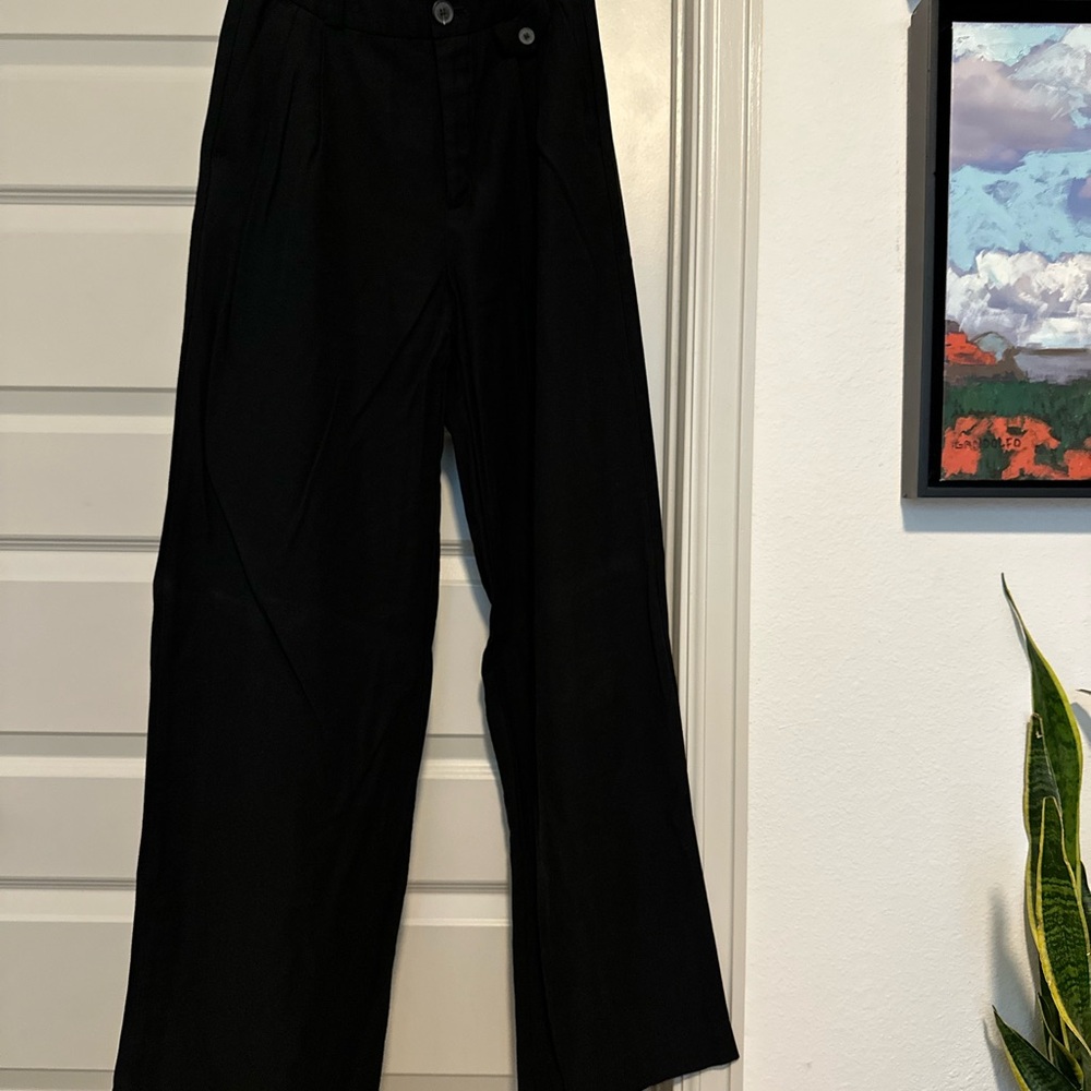 Classic Black Women’s Wide Leg TrouserPants